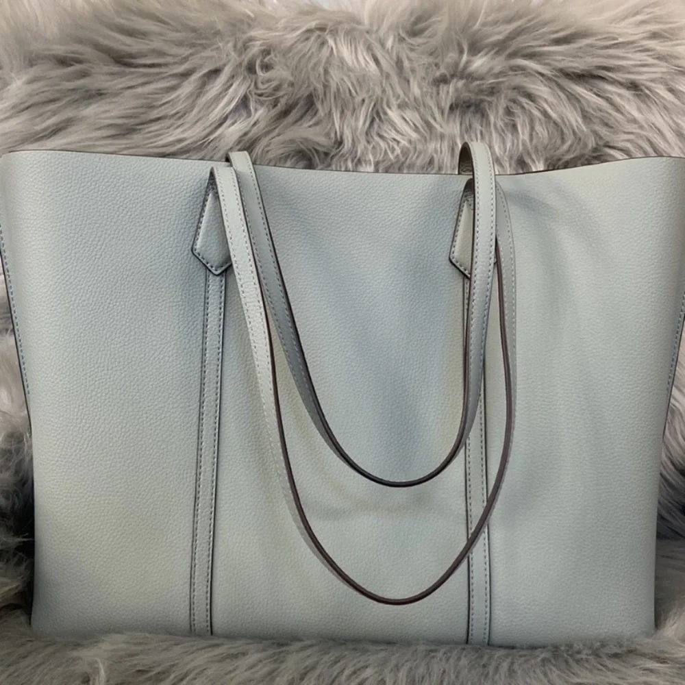 Tory Burch Light Blue/Teal Leather Tote